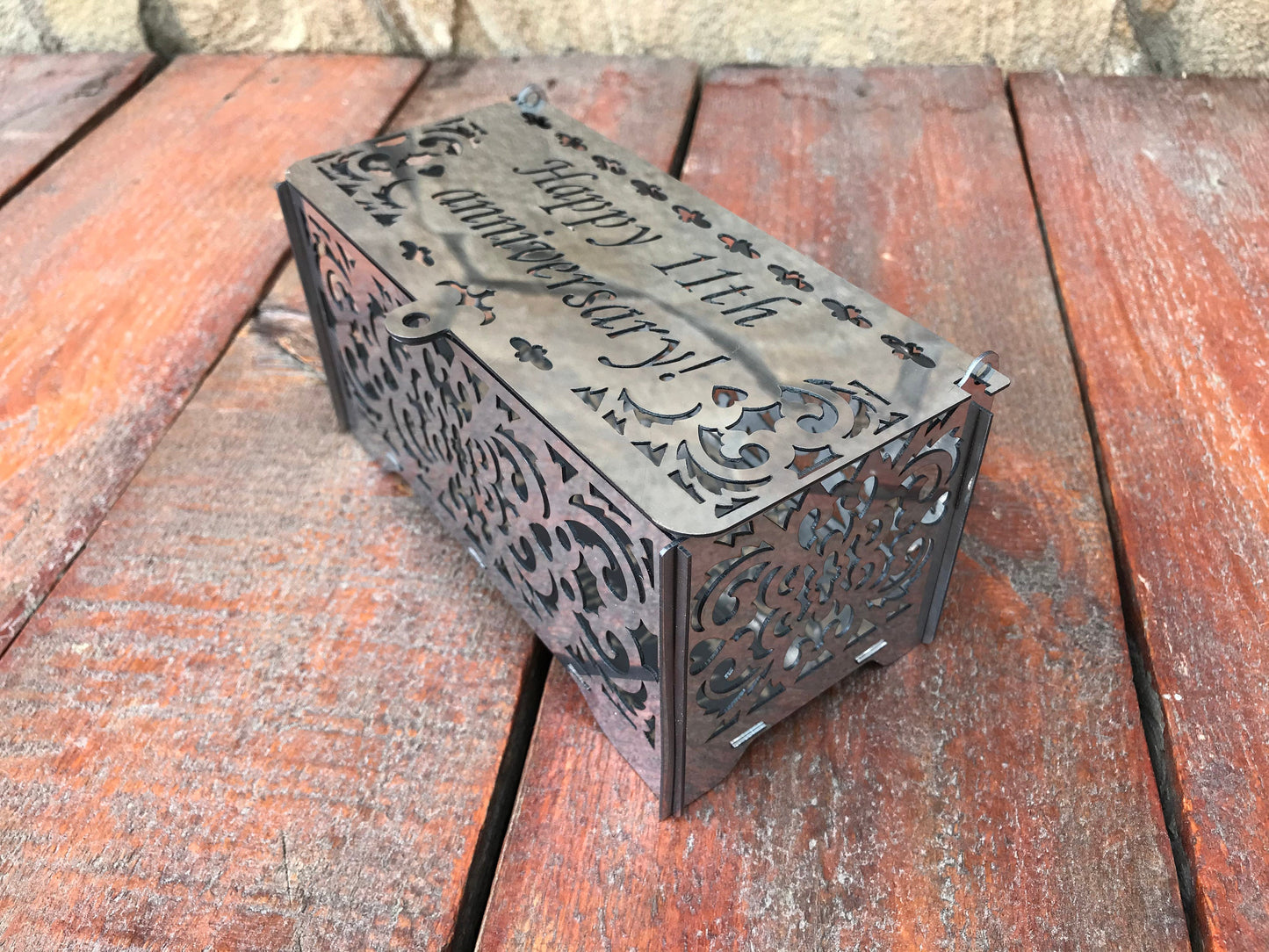 11th anniversary gift, steel anniversary gift, steel anniversary, eleventh anniversary, steel box, steel gift idea, steel casket,jewelry box