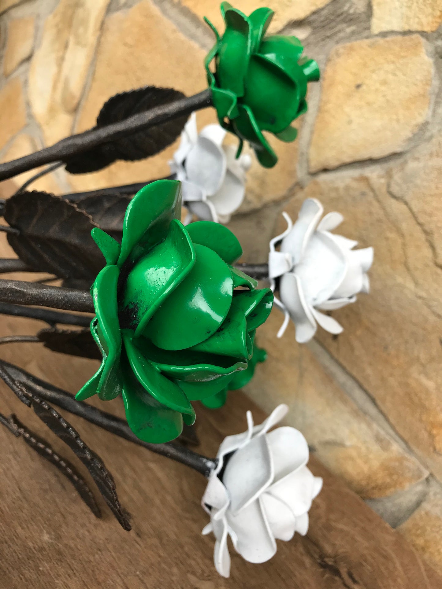 Iron bouquet, 6th anniversary gift, iron gift, iron anniversary, hand forged rose, rose, metal sculpture, iron rose,iron gift for her,flower