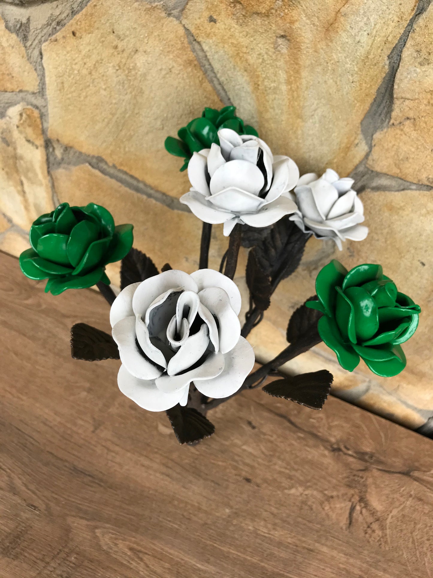 Iron bouquet, 6th anniversary gift, iron gift, iron anniversary, hand forged rose, rose, metal sculpture, iron rose,iron gift for her,flower