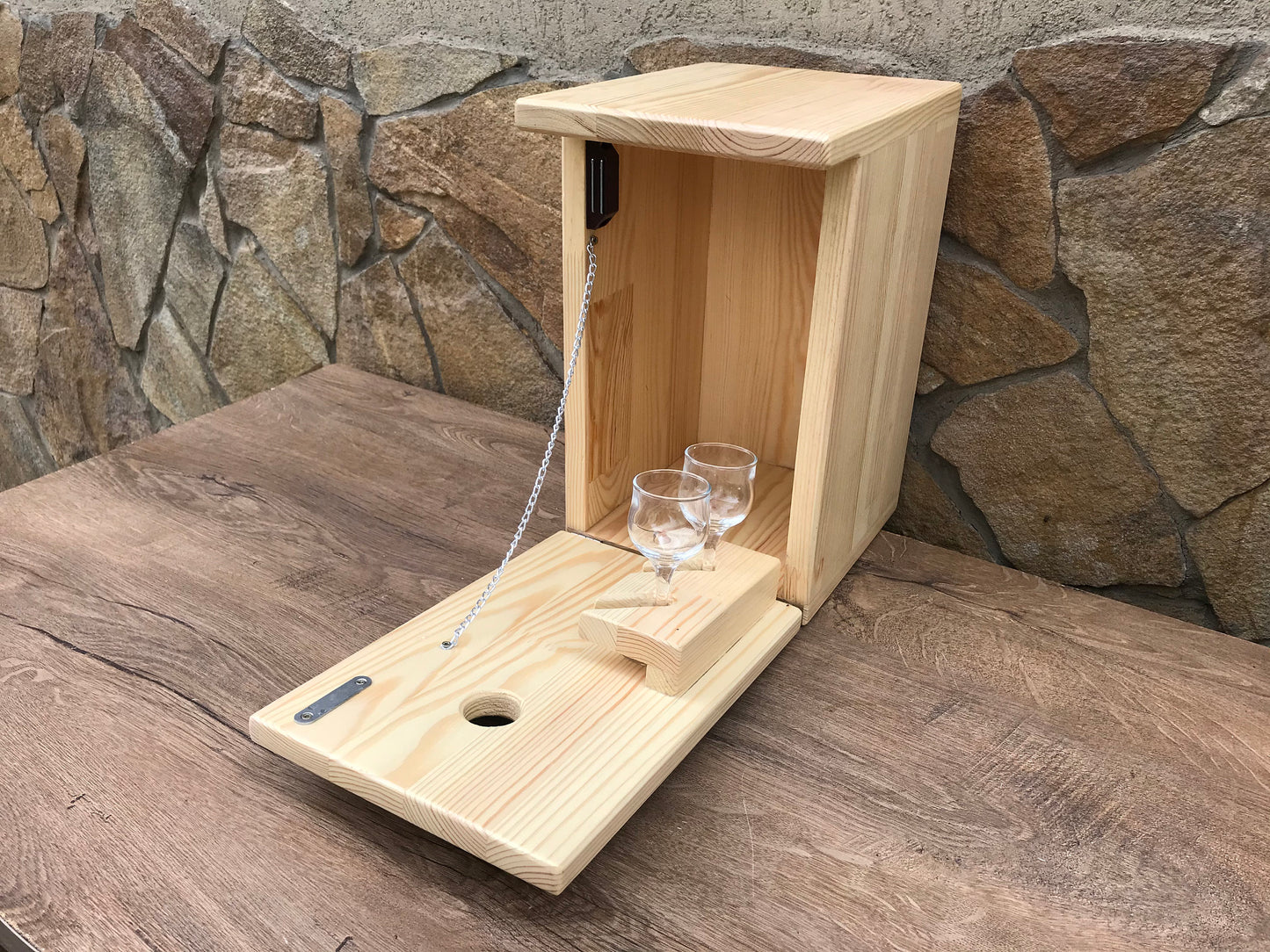 Bar, mini bar, minibar, bird house, nesting box, whiskey cabinet, liquor bar, hideaway liquor cabinet, mini liquor stand, mens birthday gift