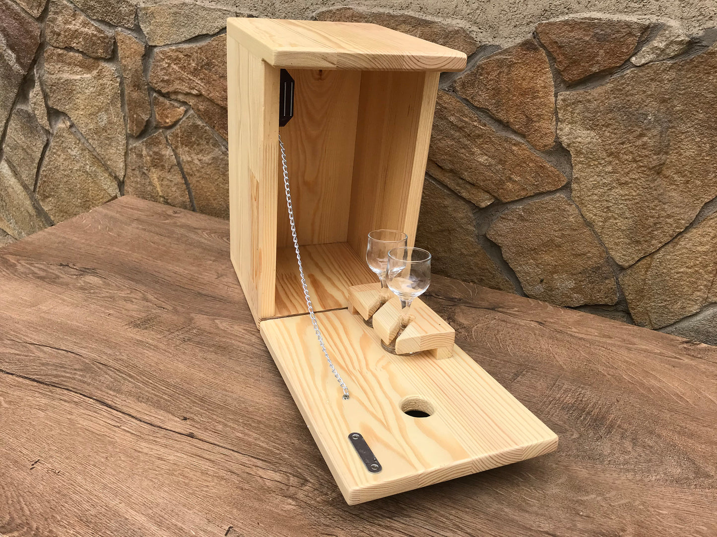Bar, mini bar, minibar, bird house, nesting box, whiskey cabinet, liquor bar, hideaway liquor cabinet, mini liquor stand, mens birthday gift