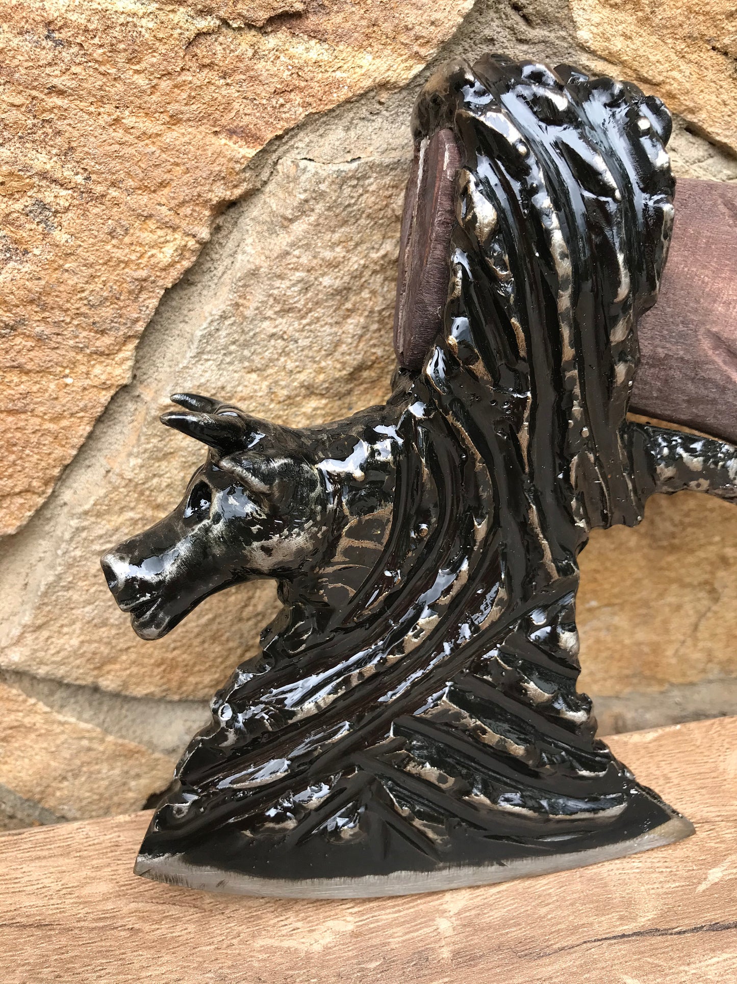 Axe, ox, bull, 11th anniversary, animal, mens gift, wild life, 6th anniversary,groomsman gift,viking axe, hatchet,christmas gift,Fathers day