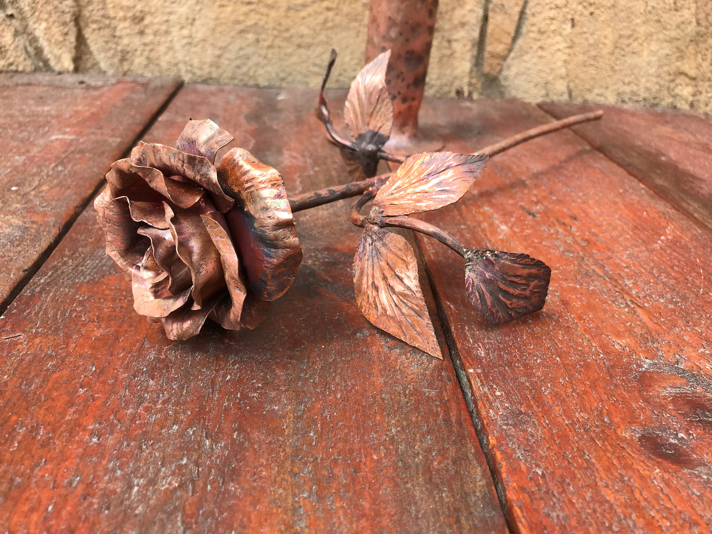 Copper rose, copper vase, copper gift, copper anniversary,7th anniversary,7 year gift,7 years,copper gift for her,copper gifts,copper flower