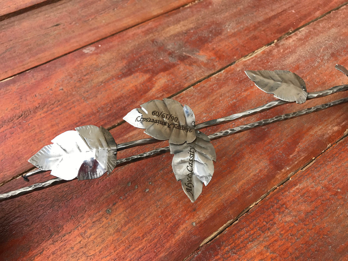 Steel rose, steel flower, steel gift, 11th anniversary, stainless steel rose, steel anniversary, steel gift for her, gift for wife, wedding