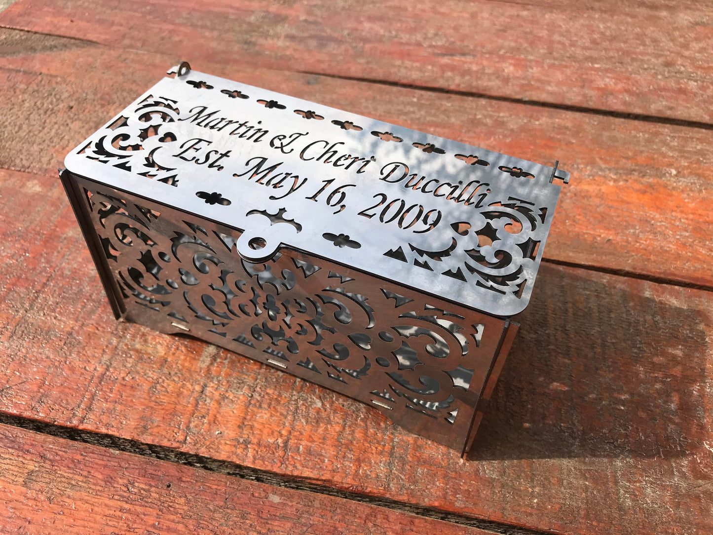 11th anniversary gift, steel anniversary gift, steel anniversary, eleventh anniversary, steel box, steel gift idea, steel casket,jewelry box