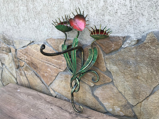 Basket bracket, hanging flower basket, bird feeder, lantern bracket, hook bracket, planter hook, yard art,iron gift,birthday gift,plant hook