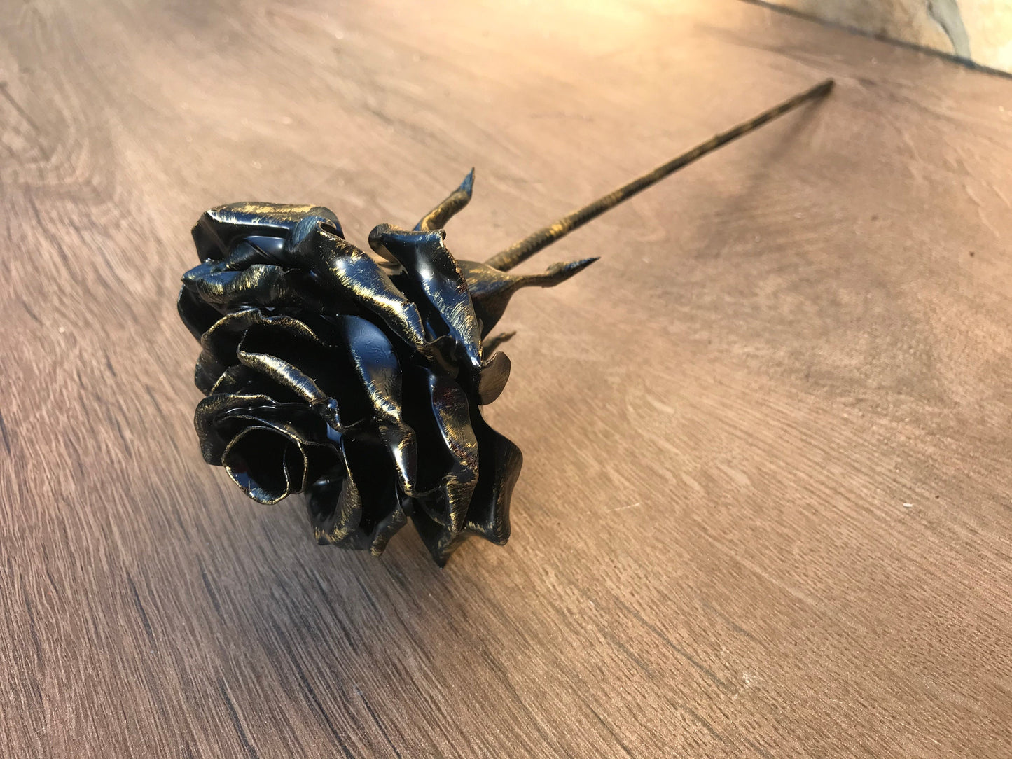 Forged rose, iron anniversary gift for her, iron gift for her, iron rose for her, wedding anniversary gift, iron anniversary, iron wedding