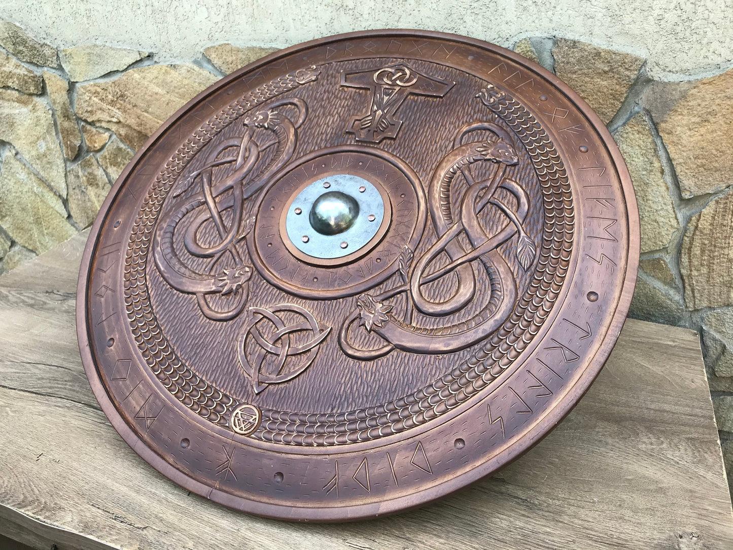 Runic shield, Thor, dragon, triskele, shield, viking shield, medieval, cosplay shield, mens gift,runes,Celtic shield,medieval shield,vikings