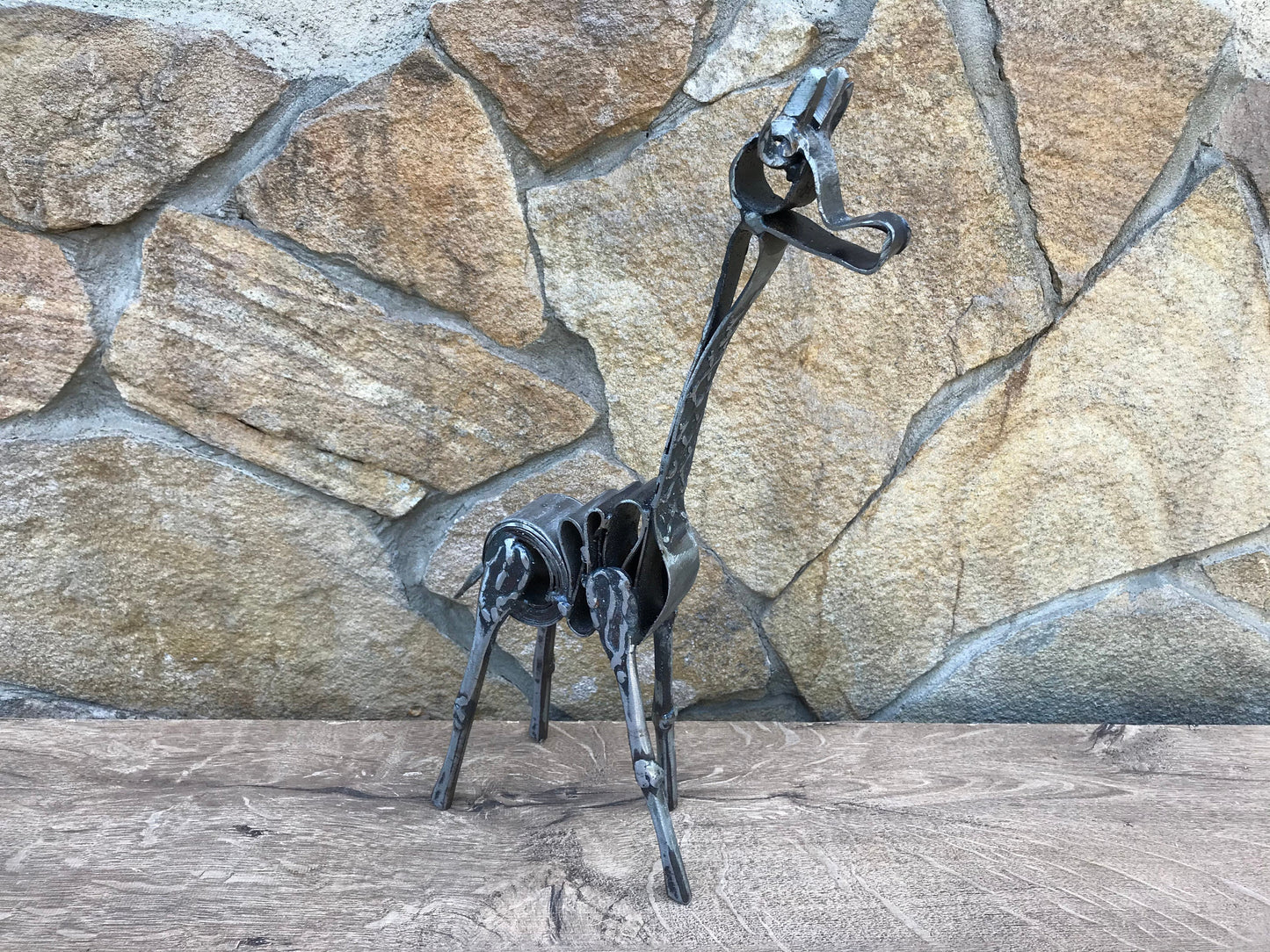 Hand forged giraffe, giraffe, giraffe lover, giraffe, home decor, animal decor, giraffe statue, giraffe toy,giraffe wall decor,giraffe decor