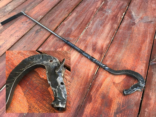 Fire poker, mens gift, horse, manly gift,  fireplace, fireside, horse lover gift, fire accessories, anniversary gift, fireplace tool, hearth