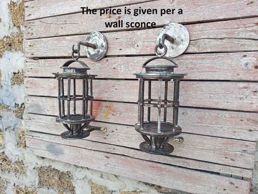 Wall sconce, wall lantern, viking lantern, candle holder, antique lantern, military gift, rustic lamp, Christmas gift, castle decor,medieval