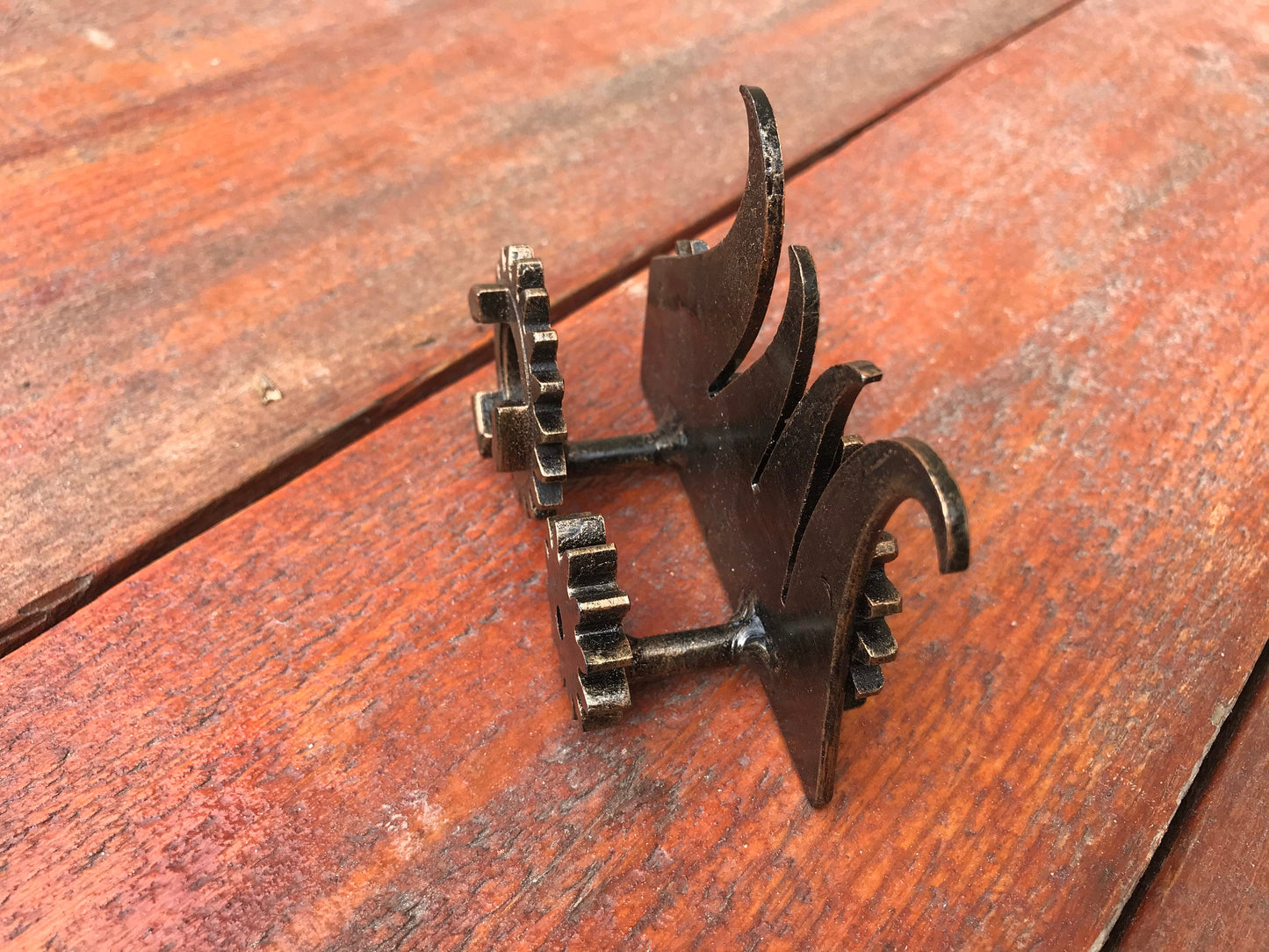Business card holder, iron anniversary gift for him, steampunk, card holder, visit card box case, iron gift, industrial art, iron gift idea