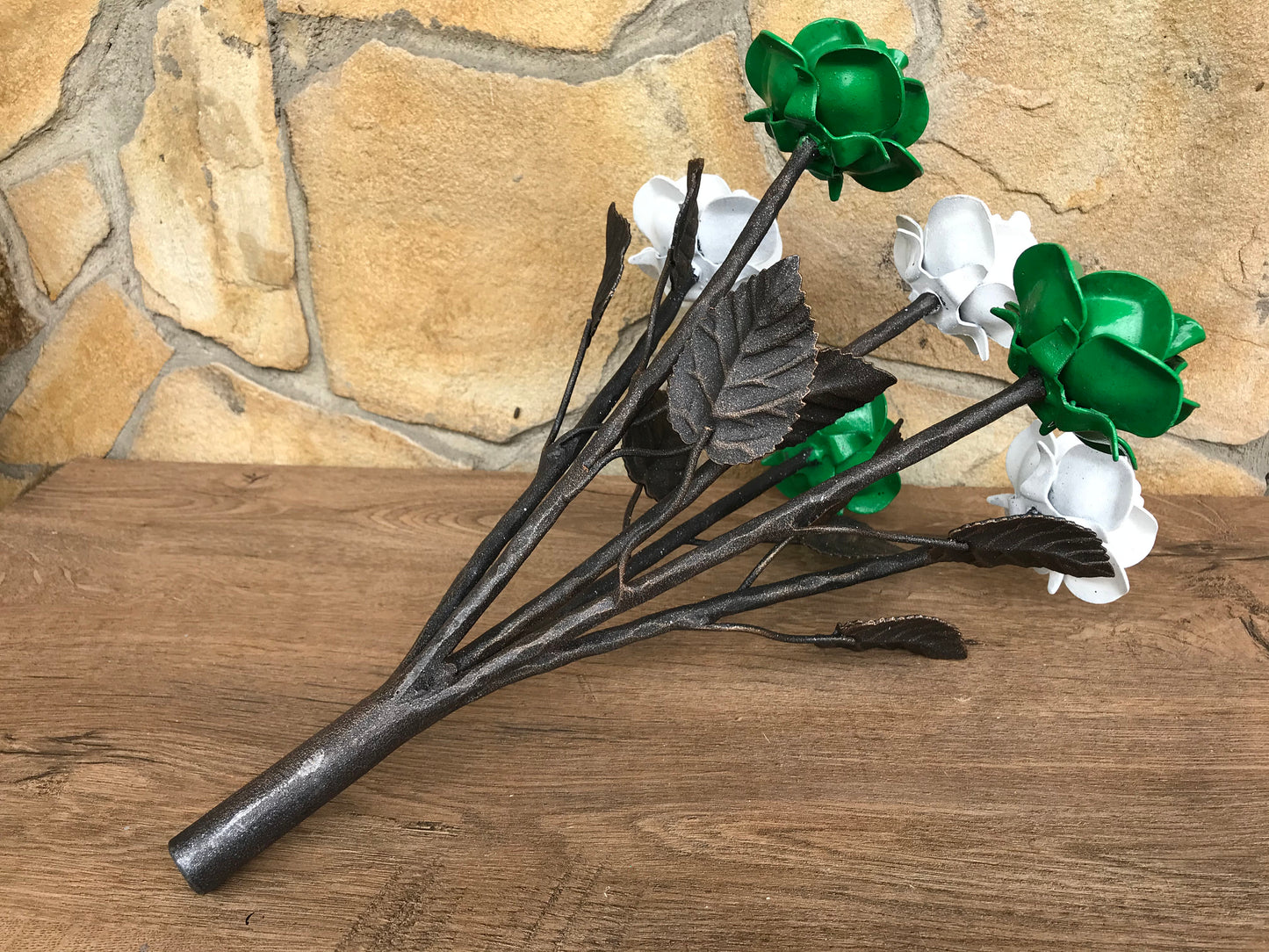 Iron bouquet, 6th anniversary gift, iron gift, iron anniversary, hand forged rose, rose, metal sculpture, iron rose,iron gift for her,flower