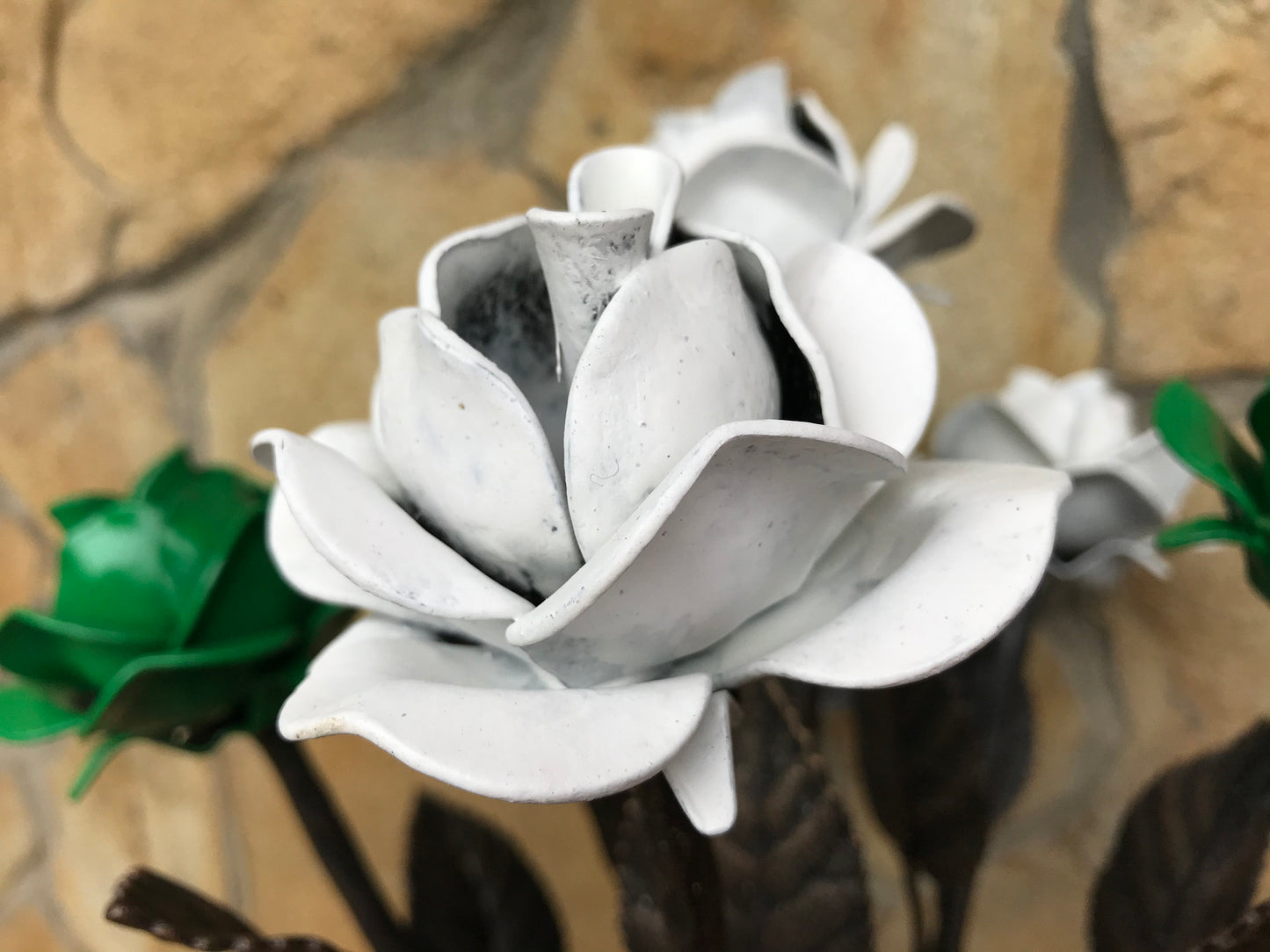 Iron bouquet, 6th anniversary gift, iron gift, iron anniversary, hand forged rose, rose, metal sculpture, iron rose,iron gift for her,flower