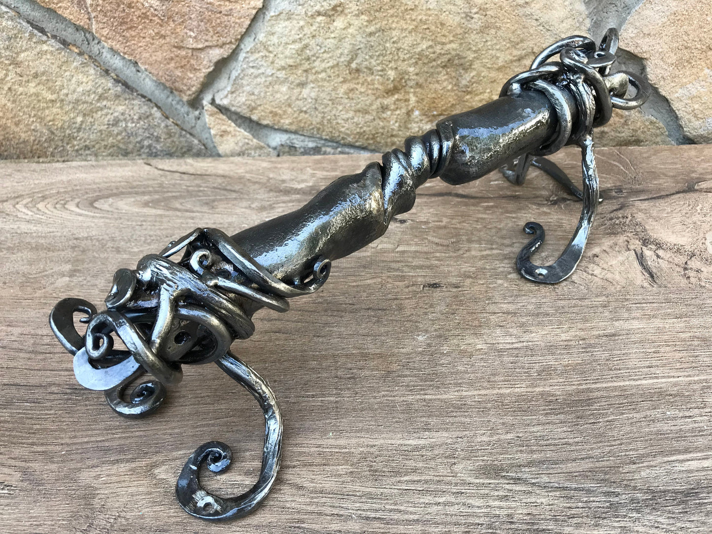 Hinges, door handle, false hinges, birthday gift, 6th anniversary, Christmas, wedding, steel gift, hubby, wifey, vintage, antique, art deco