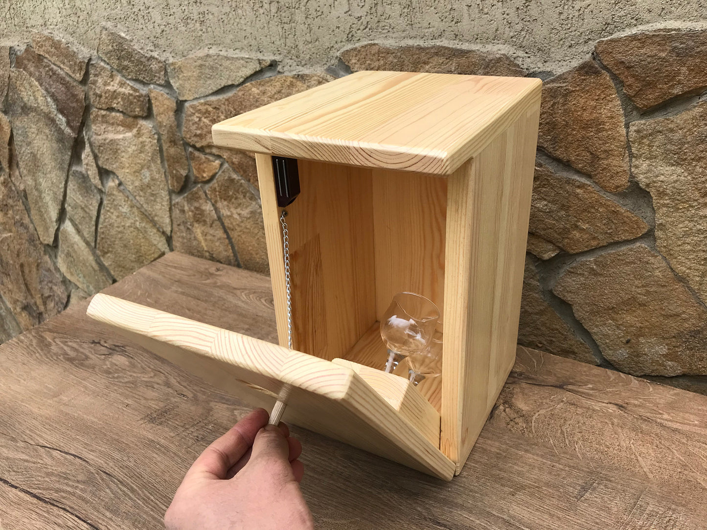 Bar, mini bar, minibar, bird house, nesting box, whiskey cabinet, liquor bar, hideaway liquor cabinet, mini liquor stand, mens birthday gift