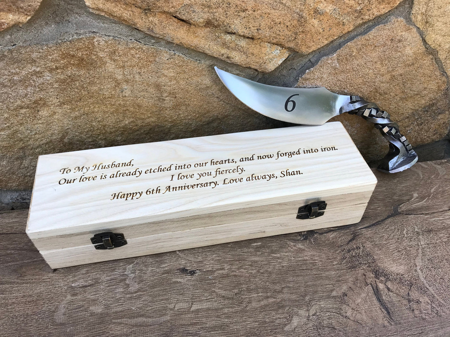6th anniversary,hubby gift,hubby wifey,6 year anniversary,gift for husband anniversary,iron gift,iron anniversary,knife,railroad spike knife