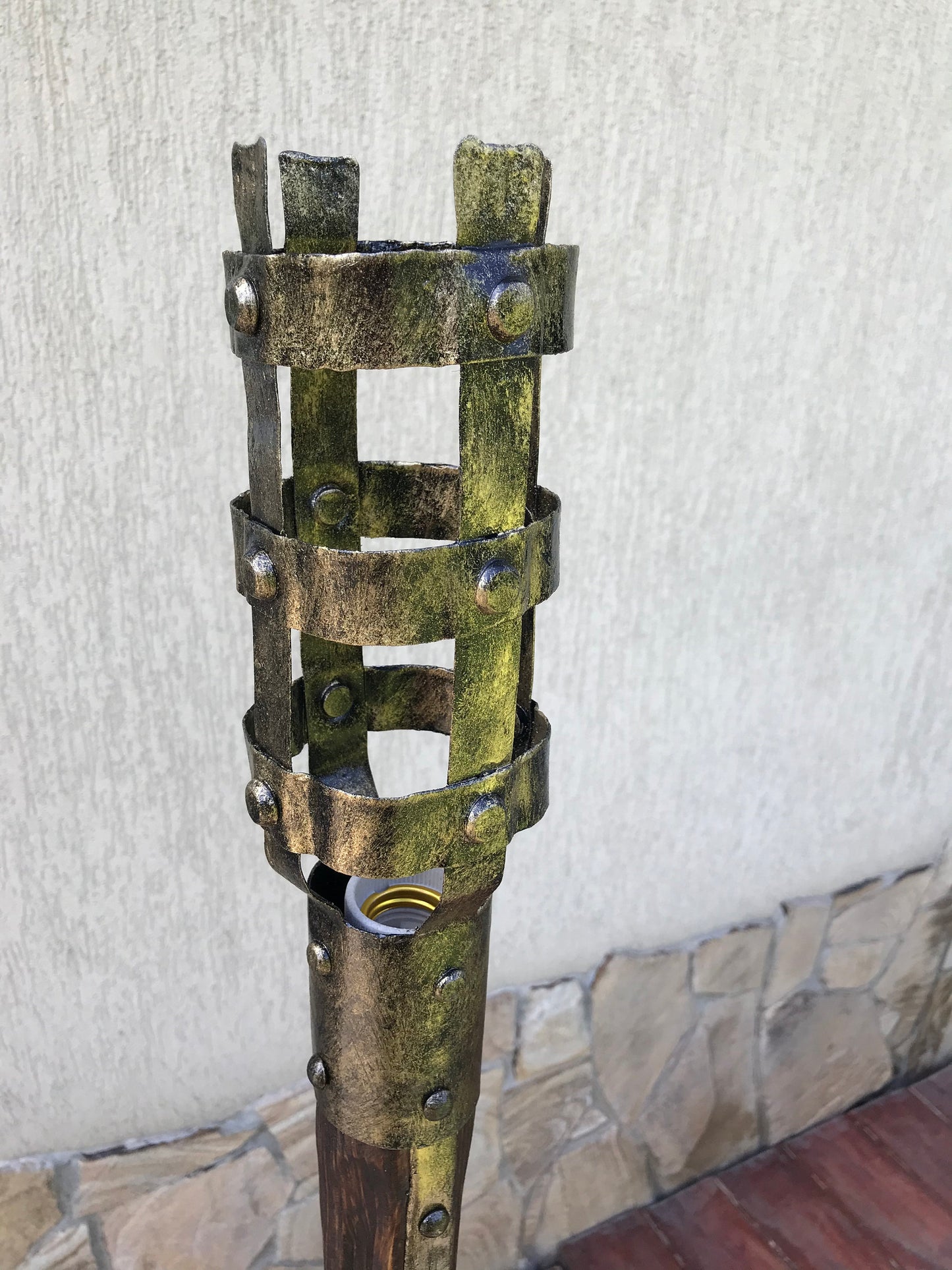 Table lamp, torch, man cave, wedding gift, viking torch, torch lamp, viking lamp, medieval lamp,groomsman gift,bridesmaid gift,newlywed gift