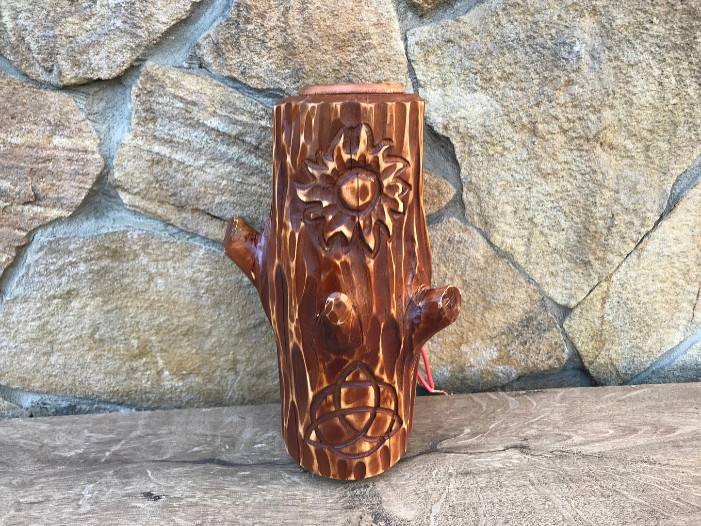 Wooden sconce, wooden gift, wall sconce, wooden lamp, cabin sconce, log lamp,cabin lamp,natural lamp,wood light,wood lamp,wooden anniversary