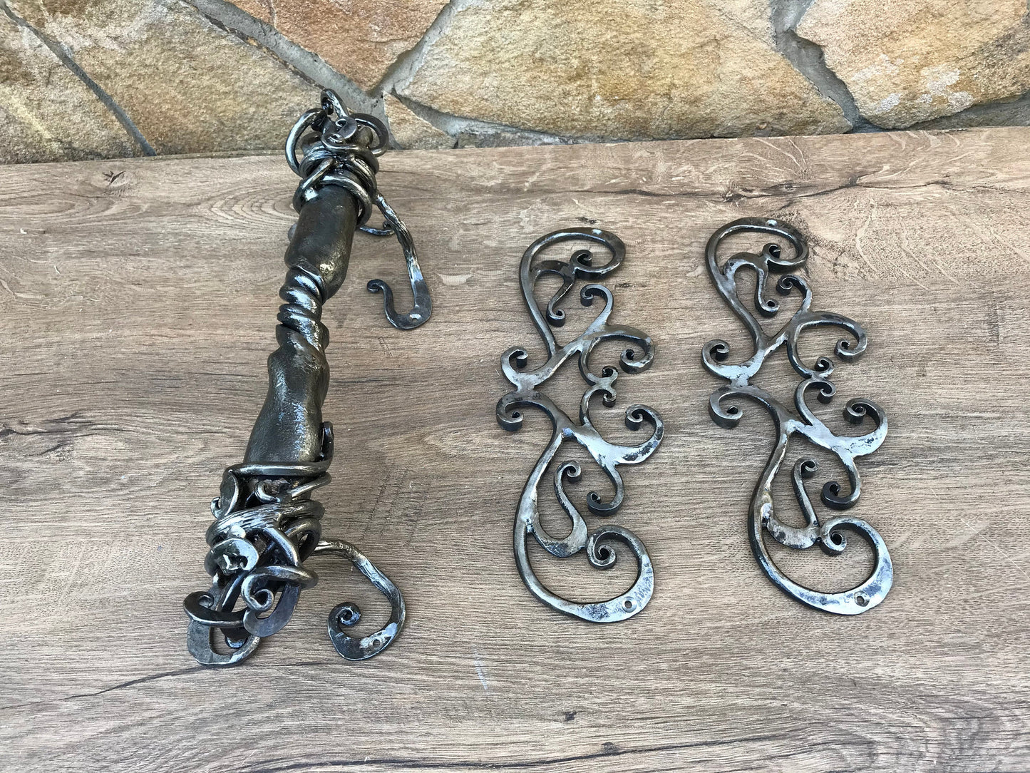 Hinges, door handle, false hinges, birthday gift, 6th anniversary, Christmas, wedding, steel gift, hubby, wifey, vintage, antique, art deco