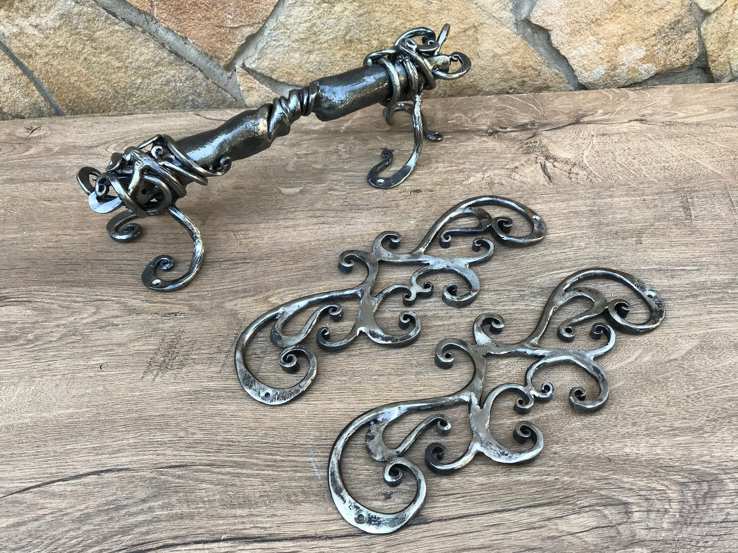 Hinges, door handle, false hinges, birthday gift, 6th anniversary, Christmas, wedding, steel gift, hubby, wifey, vintage, antique, art deco