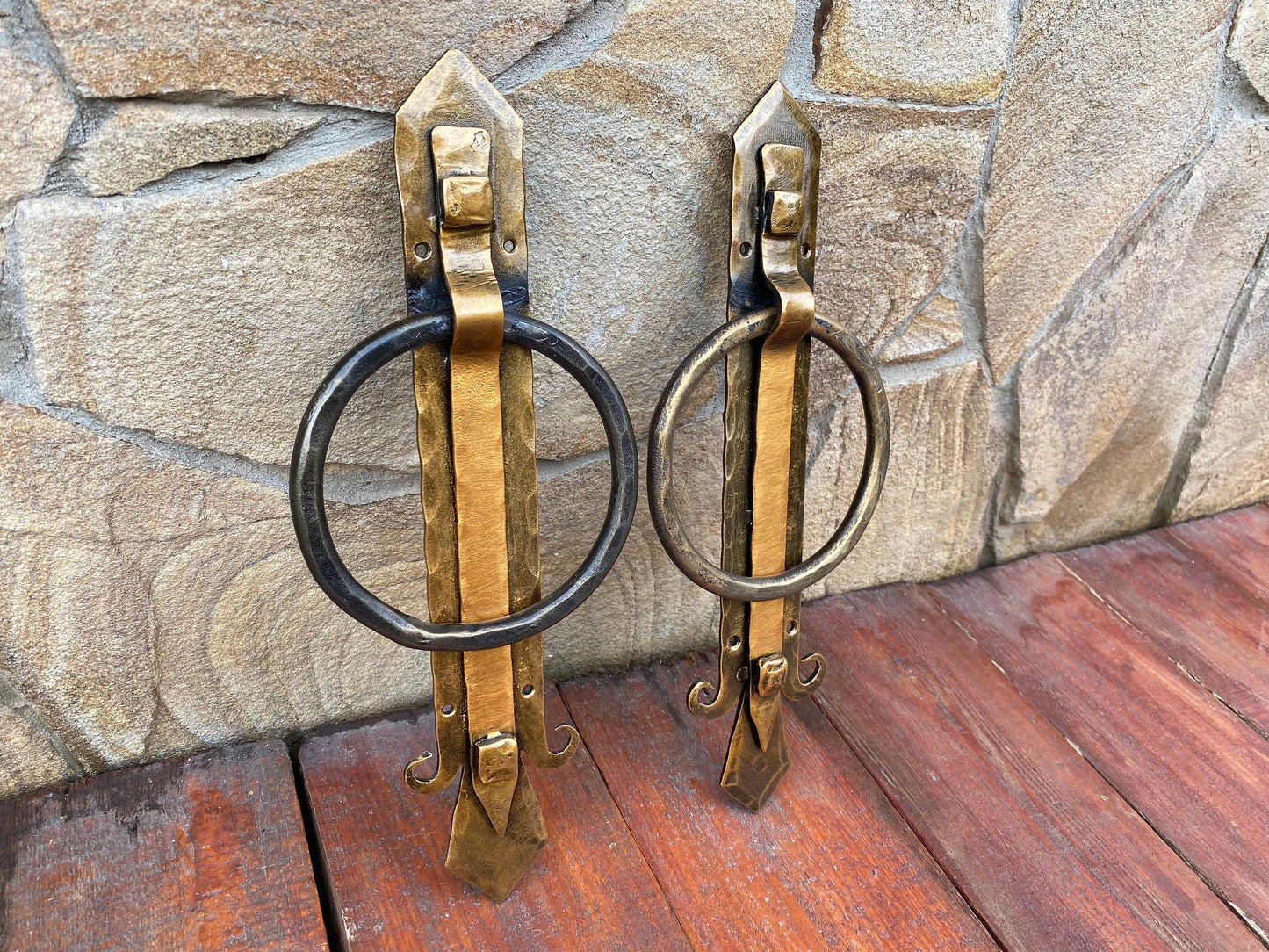 Door knocker, door pull, gift for teacher, hinges, hardware, Christmas, birthday, antique, vintage, midcentury, medieval, castle, man cave