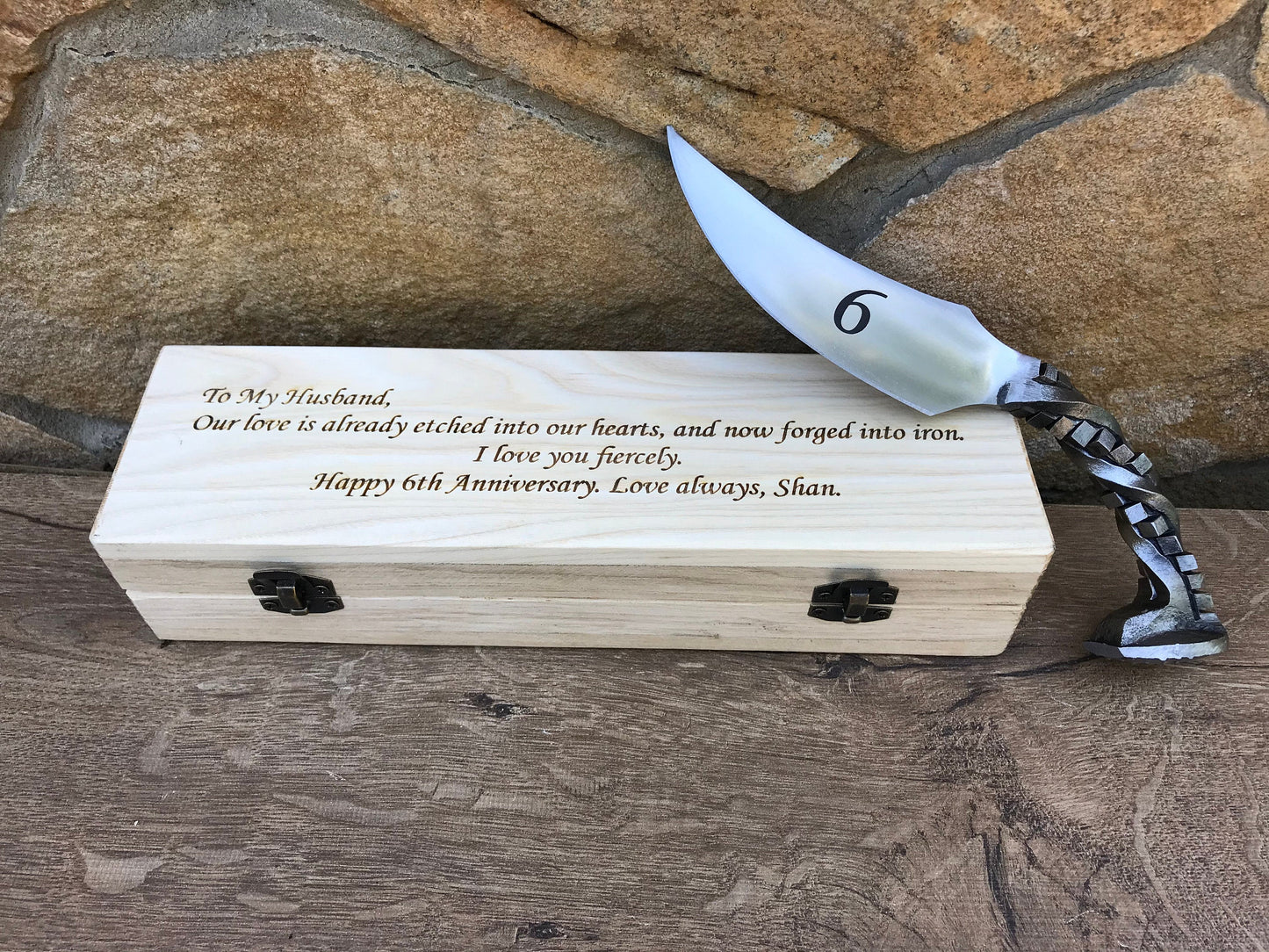 6th anniversary,hubby gift,hubby wifey,6 year anniversary,gift for husband anniversary,iron gift,iron anniversary,knife,railroad spike knife