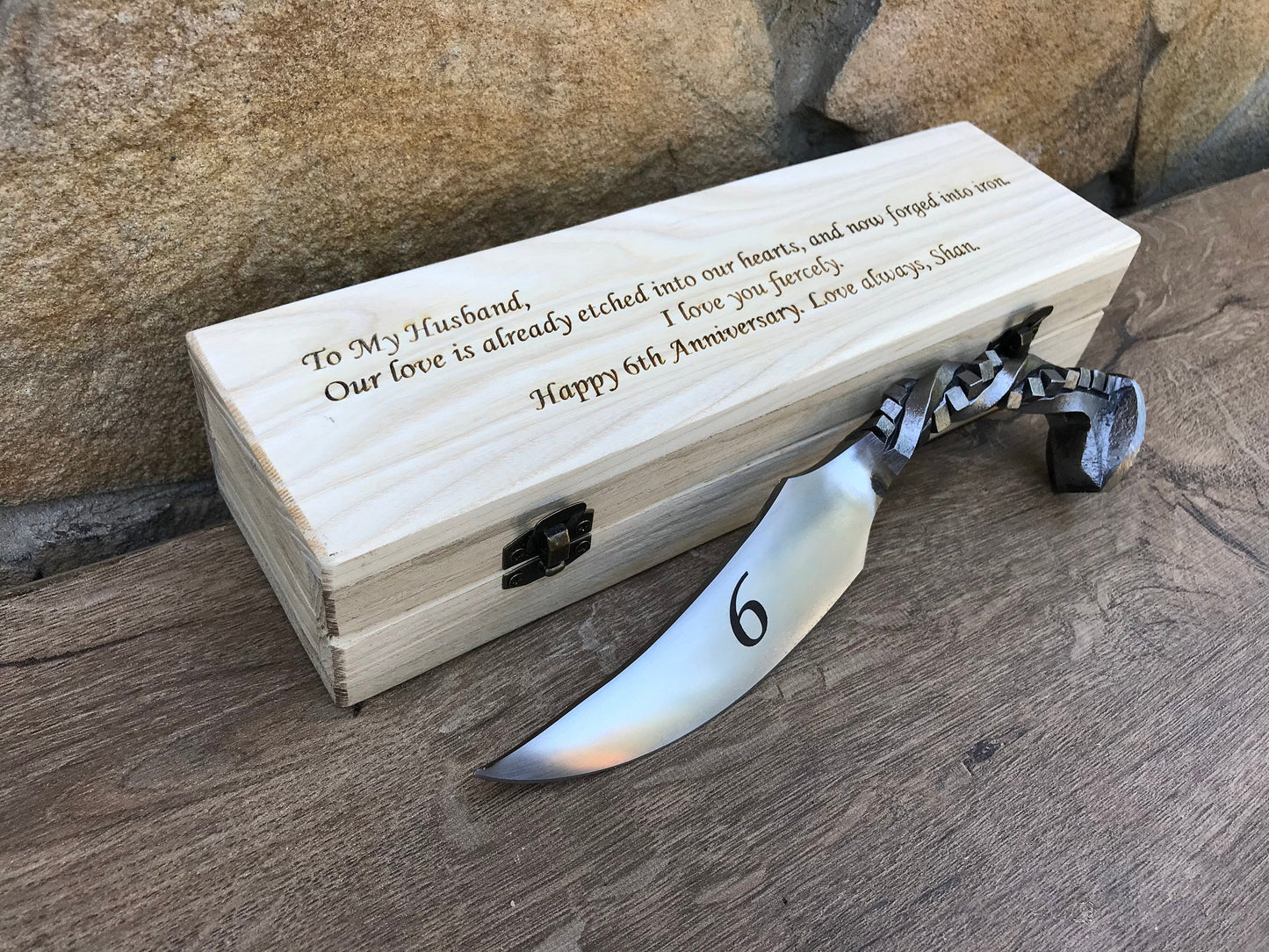6th anniversary,hubby gift,hubby wifey,6 year anniversary,gift for husband anniversary,iron gift,iron anniversary,knife,railroad spike knife