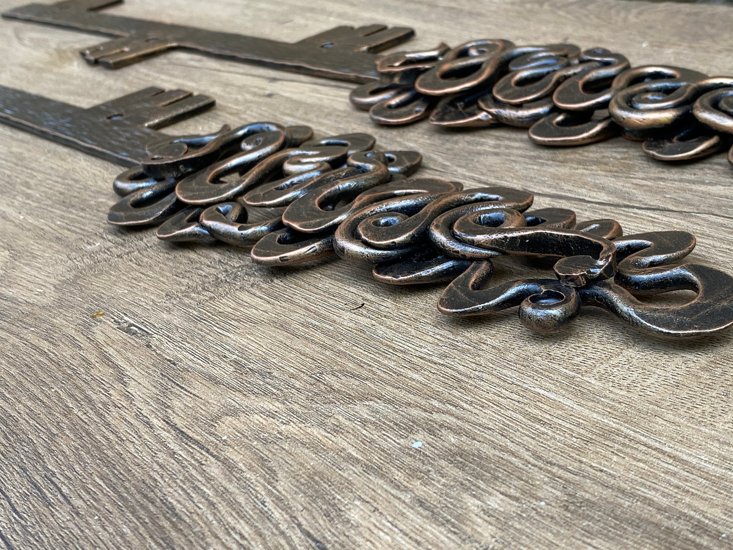 Hinges, false hinges, birthday, 6th anniversary, Christmas, wedding, hardware, iron gift, strap hinges, door handle, hand forged nail, barn