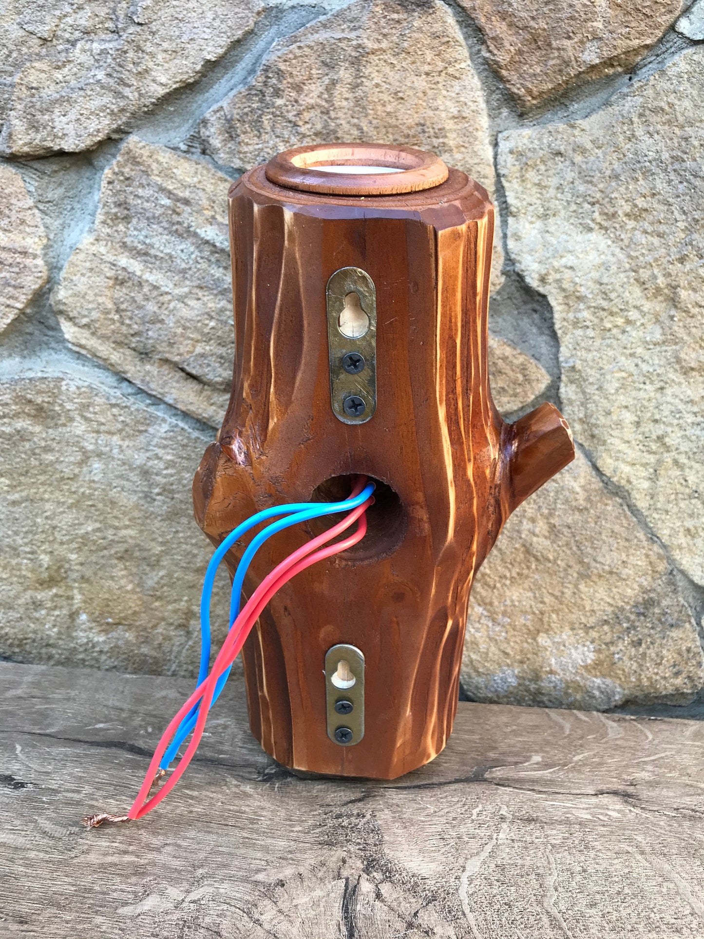 Wooden sconce, wooden gift, wall sconce, wooden lamp, cabin sconce, log lamp,cabin lamp,natural lamp,wood light,wood lamp,wooden anniversary