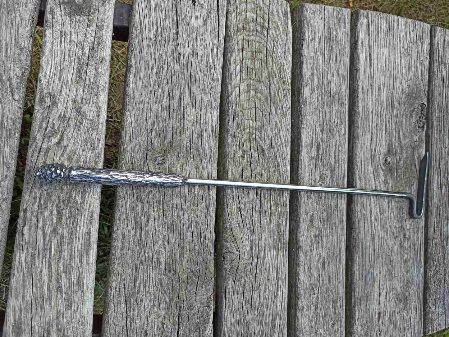 Fire poker, stainless steel, steel anniversary, fireplace poker, BBQ, camping, wedding, Christmas, birthday, fireplace, mens gift,graduation