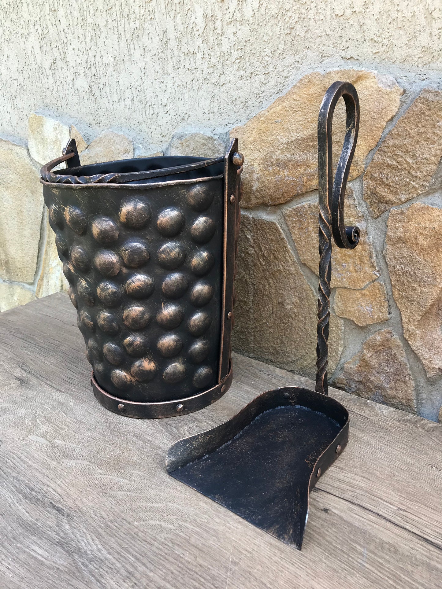 Christmas gift, bucket, shovel, coal bucket, fireplace decor, ash bucket, coal pail,fireplace tool,gift for dad,coal scuttle bucket,birthday