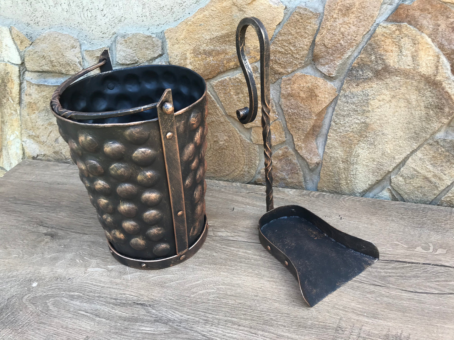 Christmas gift, bucket, shovel, coal bucket, fireplace decor, ash bucket, coal pail,fireplace tool,gift for dad,coal scuttle bucket,birthday