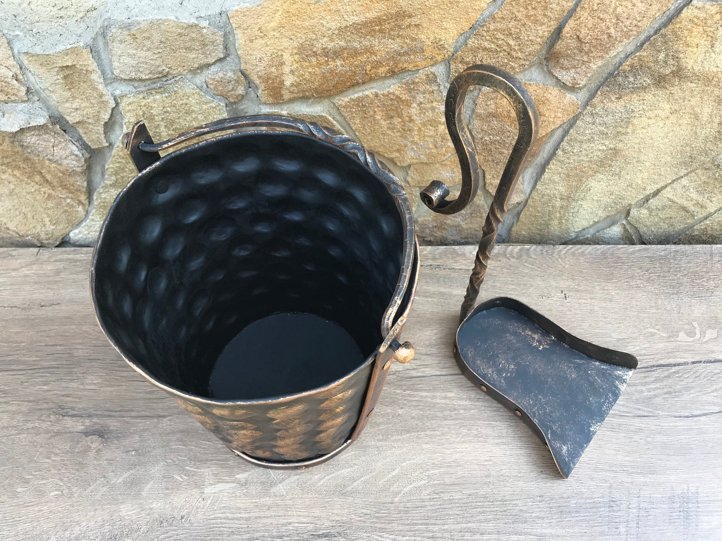 Christmas gift, bucket, shovel, coal bucket, fireplace decor, ash bucket, coal pail,fireplace tool,gift for dad,coal scuttle bucket,birthday