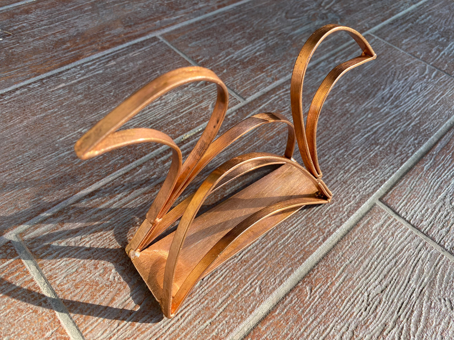 Wedding napkin holder, napkin holder, copper gifts, copper art, copper artwork, copper customs, copper decor,copper frame,copper sign,copper