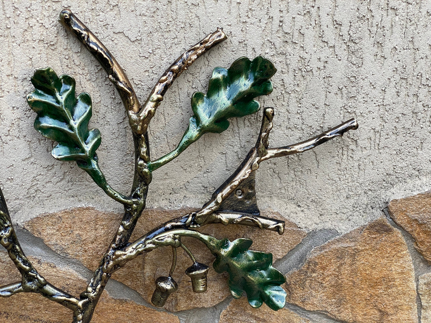 Planter hook, basket hook, hanging flower, hook bracket, garden art, birthday gift, Christmas gift, oak decor, acorn, face mask, wreath