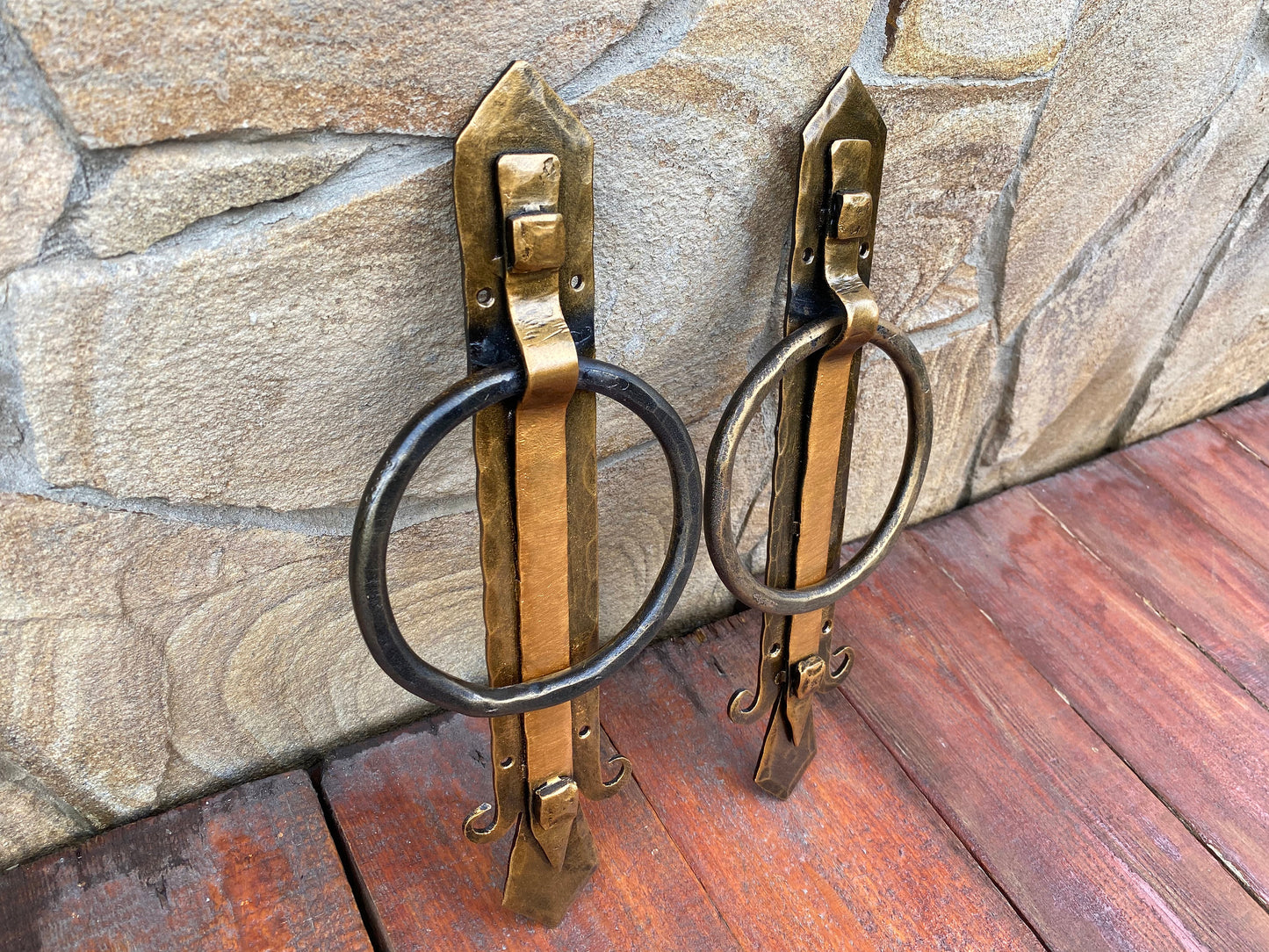 Door knocker, door pull, gift for teacher, hinges, hardware, Christmas, birthday, antique, vintage, midcentury, medieval, castle, man cave