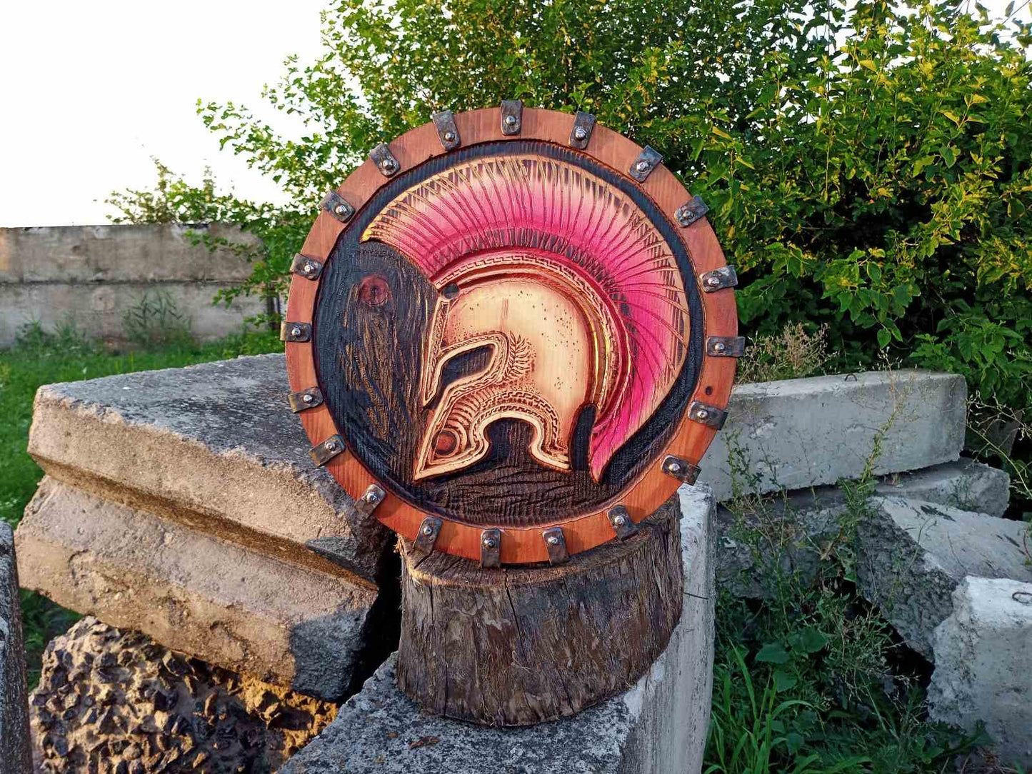 Spartan shield, decorative shield, spartan, helm, shield, viking shield, cosplay shield, mens gift, viking gift,medieval shield,viking theme