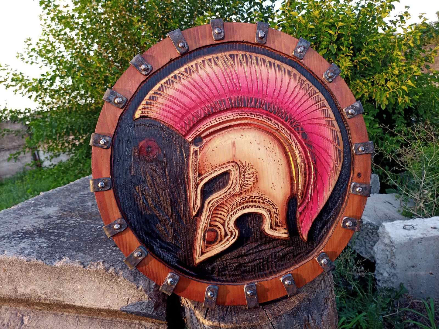 Spartan shield, decorative shield, spartan, helm, shield, viking shield, cosplay shield, mens gift, viking gift,medieval shield,viking theme