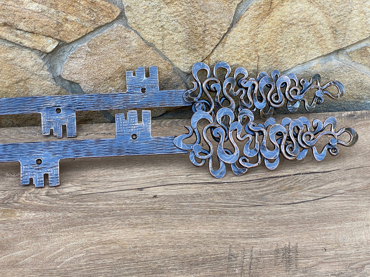 Hinges, false hinges, birthday, 6th anniversary, Christmas, wedding, hardware, iron gift, strap hinges, door handle, hand forged nail, barn