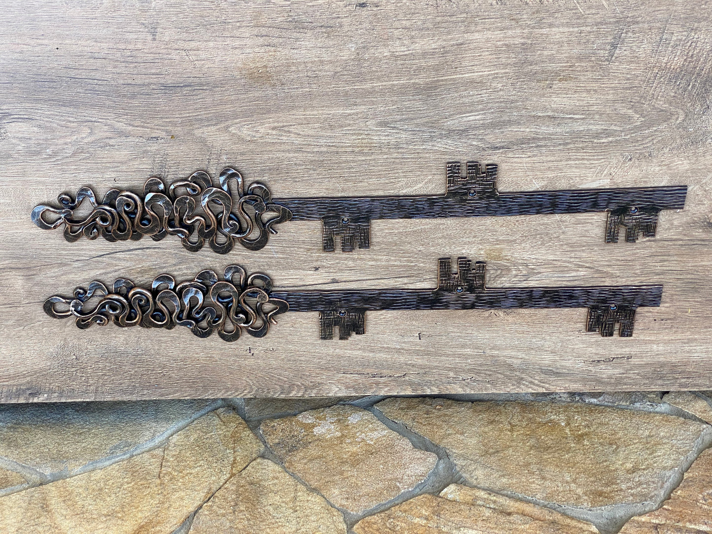 Hinges, false hinges, birthday, 6th anniversary, Christmas, wedding, hardware, iron gift, strap hinges, door handle, hand forged nail, barn