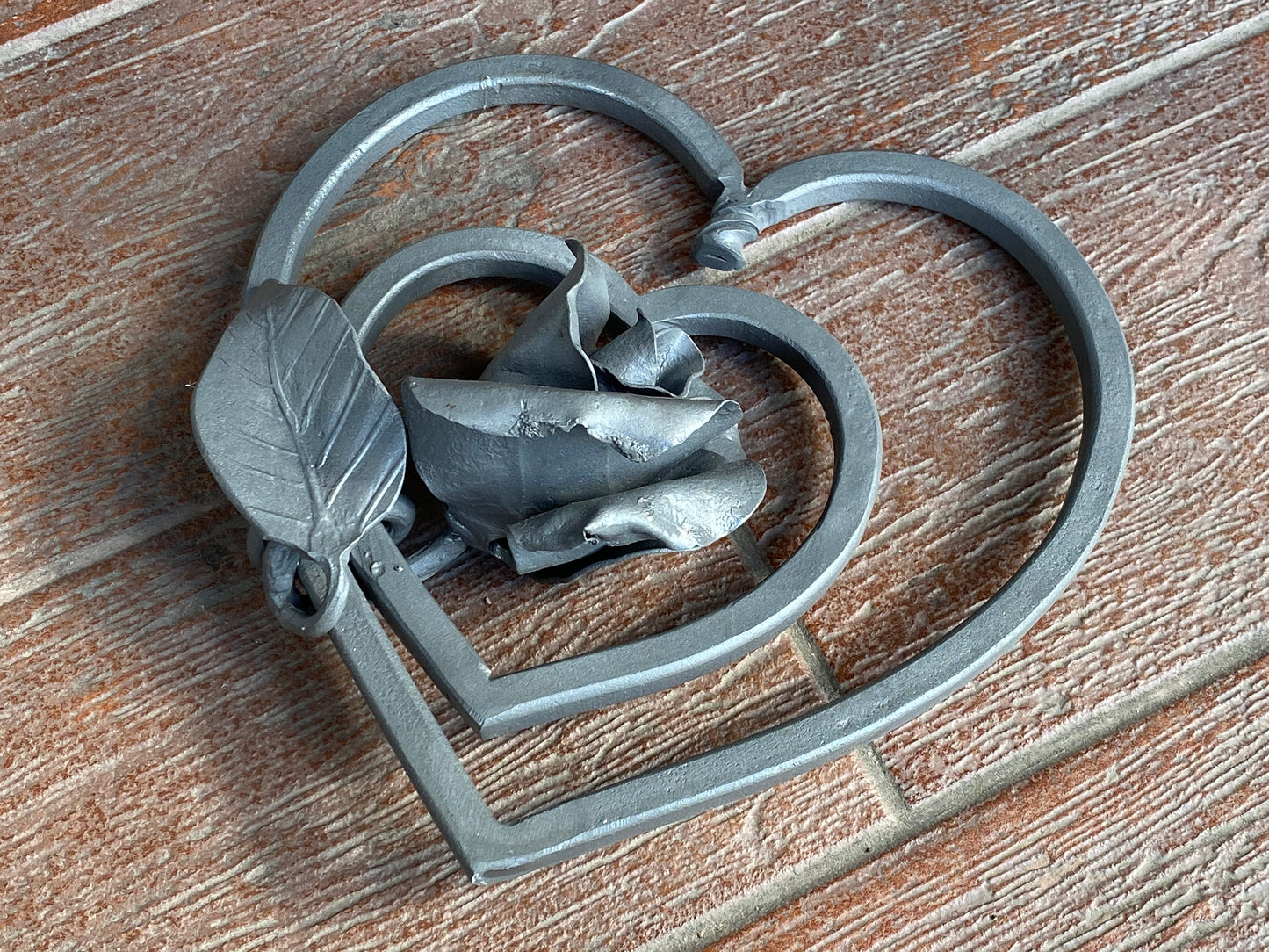 6th anniversary, iron anniversary, engraved gift, iron heart, entwined hearts, iron rose,personalized gift,6 year anniversary,iron gift idea