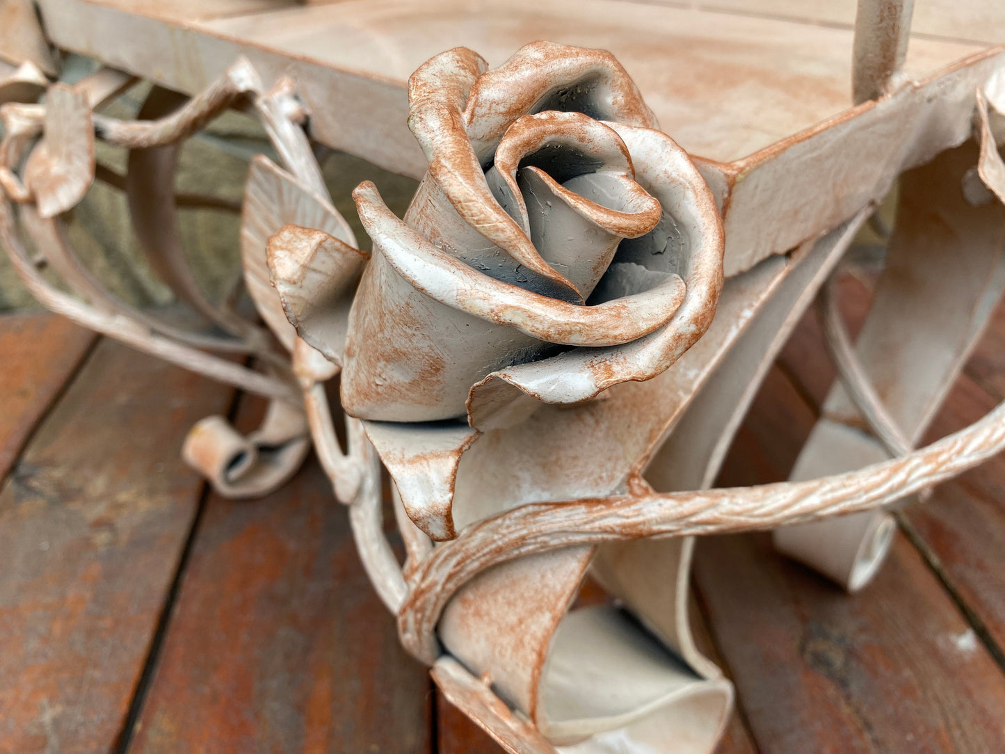 Wedding gift, gift for wife, table, rose, tray, iron anniversary, iron rose, floral, iron gift, Christmas gift,6th anniversary,birthday gift