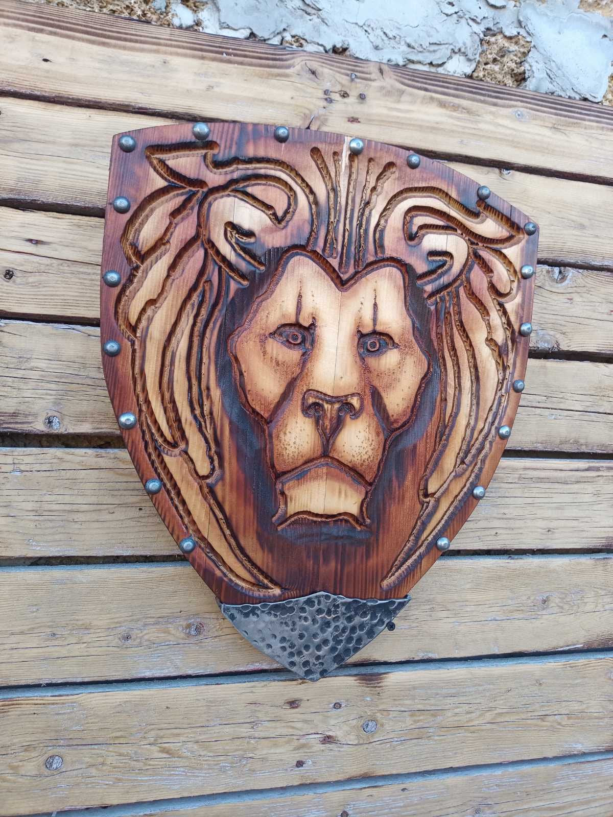 Decorative shield, shield, viking shield, cosplay shield, mens gift, viking gift, medieval decor, viking theme, gift for men, wooden gift