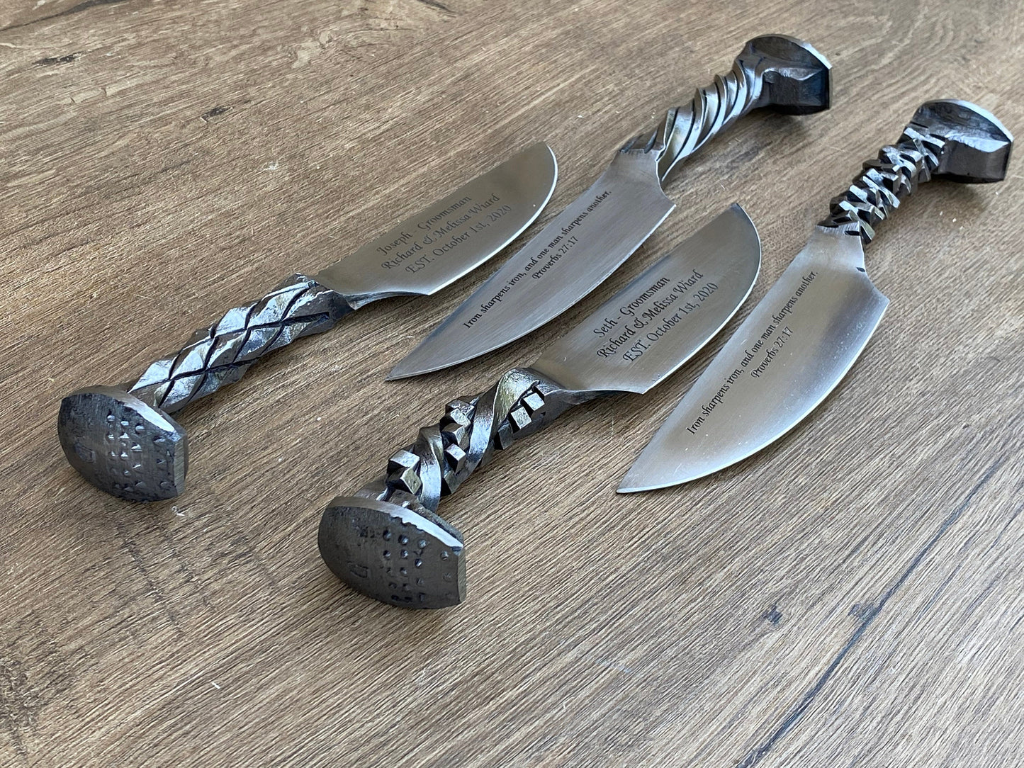 Groomsmen gift set, railroad spike knife, groomsman gift, wedding gift, best man gift, gift for groom, gift for groomsmen, bridesmaid gift