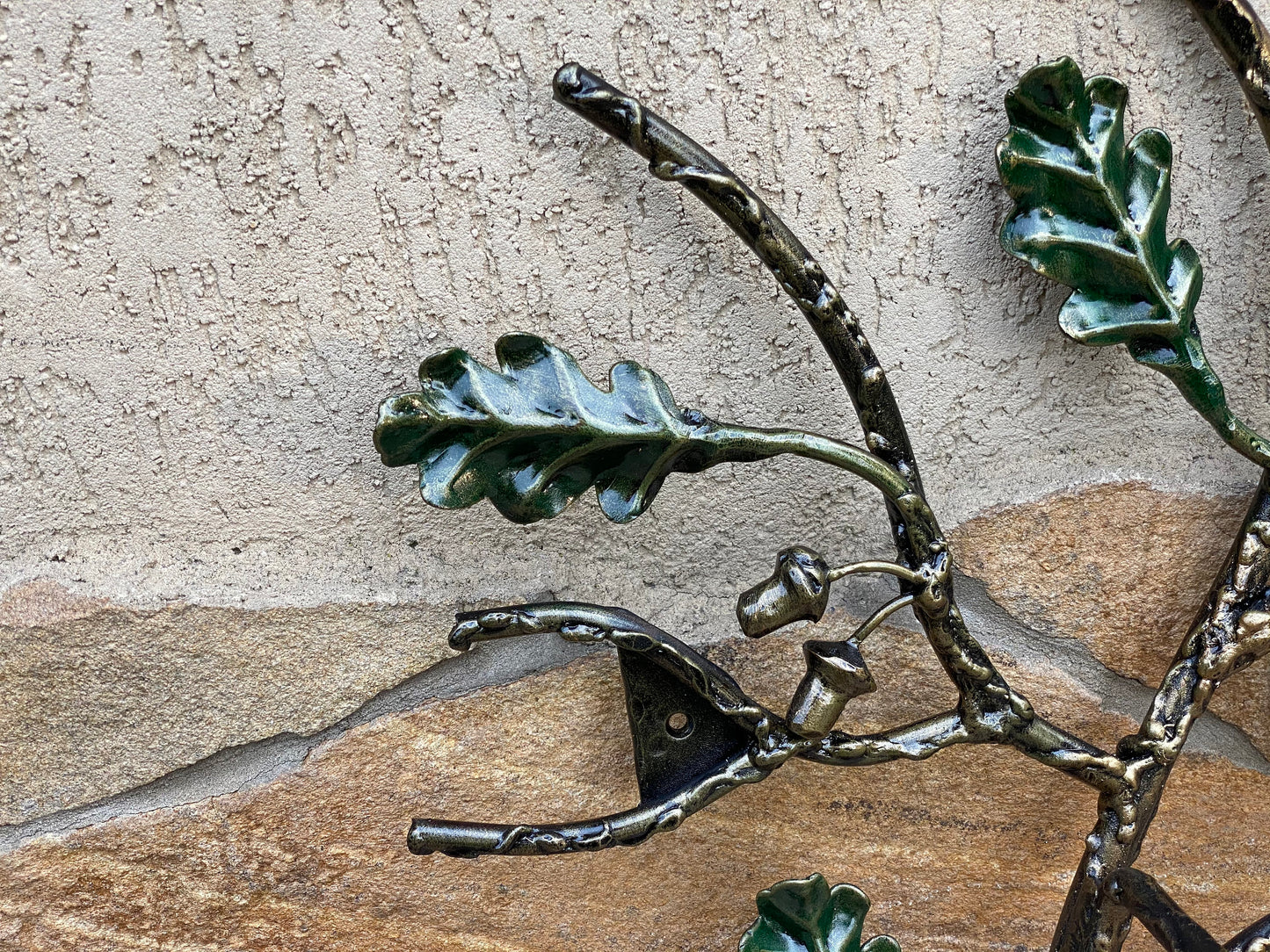 Planter hook, basket hook, hanging flower, hook bracket, garden art, birthday gift, Christmas gift, oak decor, acorn, face mask, wreath