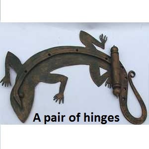 Hinge, lizard, strap hinges, door hardware, room decor, iron gift, Christmas, birthday, wild nature,anniversary,wedding,new house,door hinge