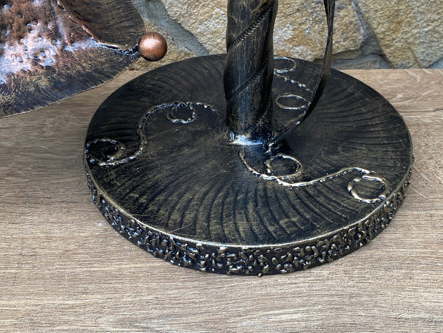 Fairy lamp, table lamp, night lamp, hand forged lamp, fairy light, anniversary gift, iron gift, bell, Christmas gift, wall sconce, wreath
