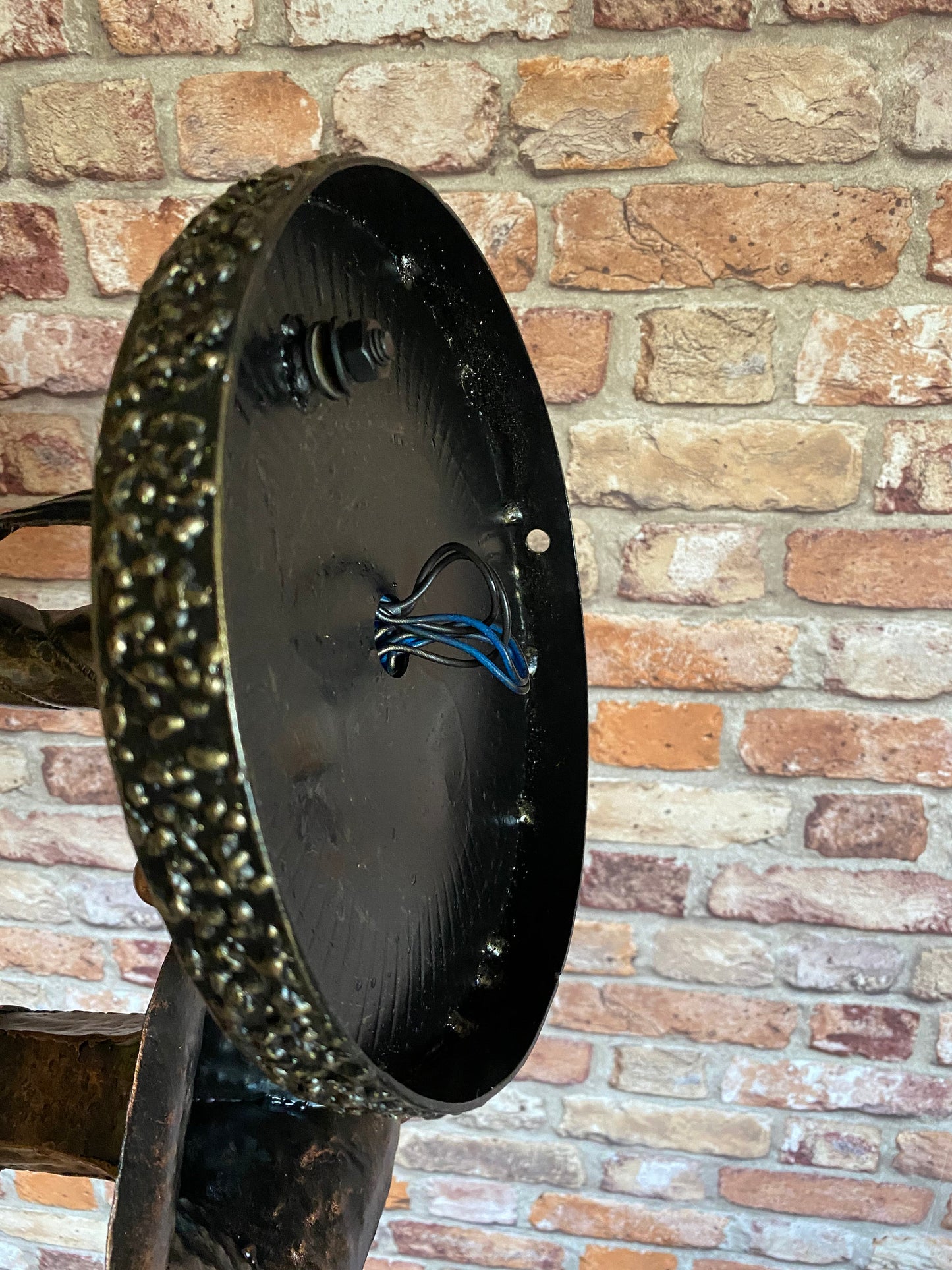 Fairy lamp, table lamp, night lamp, hand forged lamp, fairy light, anniversary gift, iron gift, bell, Christmas gift, wall sconce, wreath