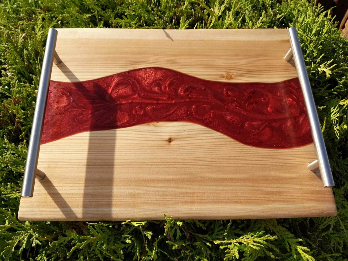Epoxy tray, tray, epoxy, rasin, Christmas gift, wedding gift, wooden anniversary, anniversary gift, wooden gift, epoxy board, birthday gift